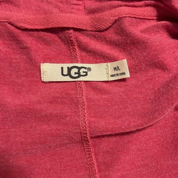 Ugg pink full length cardigan.Size M/L.  2 pockets. Preowned. Good condition. - Picture 7 of 10